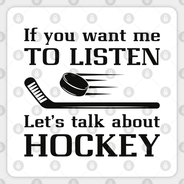 Talk About Hockey Sticker by LuckyFoxDesigns